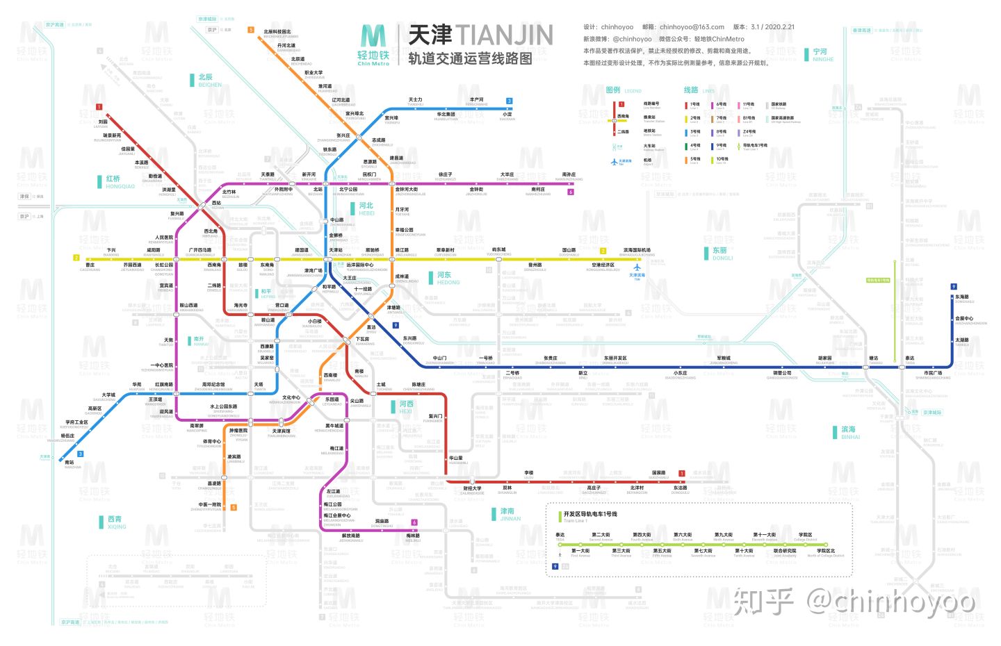 天津地铁线路图高清版（2027 / 运营版）