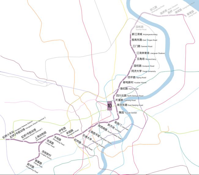 YY地铁10号线的延伸：大部分在市中心范围内，东西都可更长