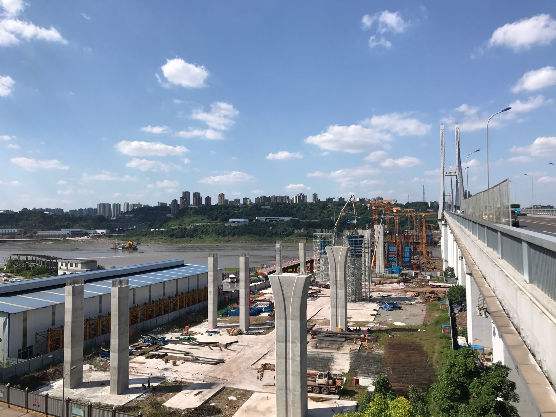 重庆轨道18号线-李家沱复线桥施工进度2021.5.16