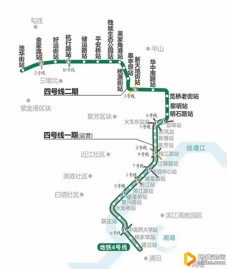 杭州交警发布地铁4号线华中路站施工绕行图