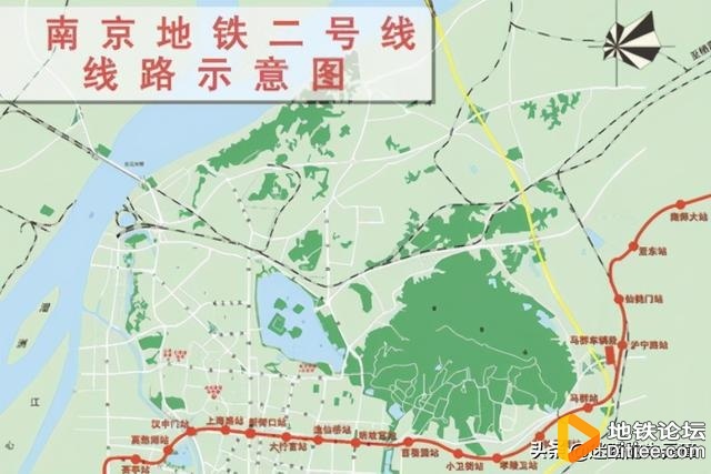 南京地铁2号线将斥资42.8亿，再向西延伸5.4千米