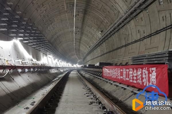 天津地铁6号线二期提前完成全线轨道铺设