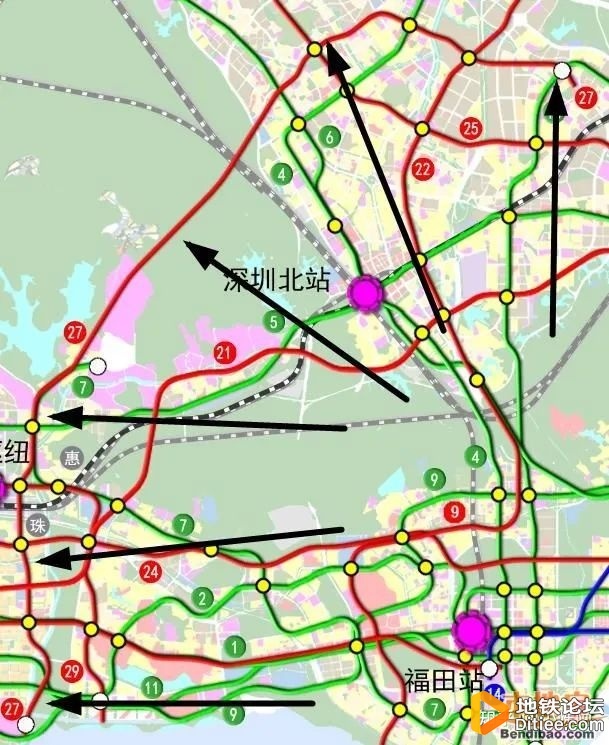 网曝深圳地铁五期规划，15、17、18、21、22、24、27号线纳入