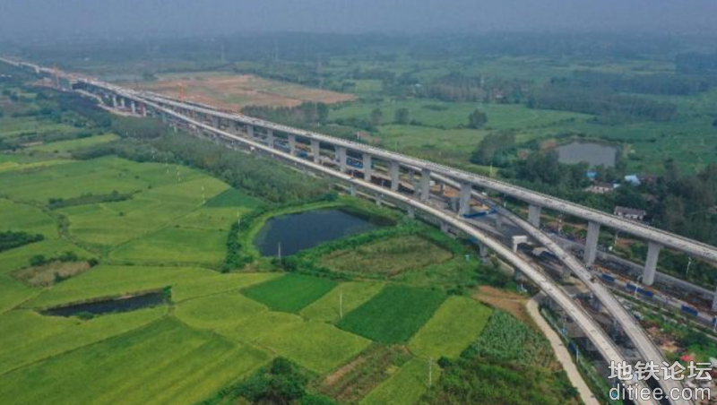 滁州滁宁城际铁路一期桥梁工程全部浇筑完成
