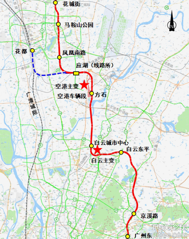 广州18号线北延段先行用地开工仪式拟于近期在空港车辆段...