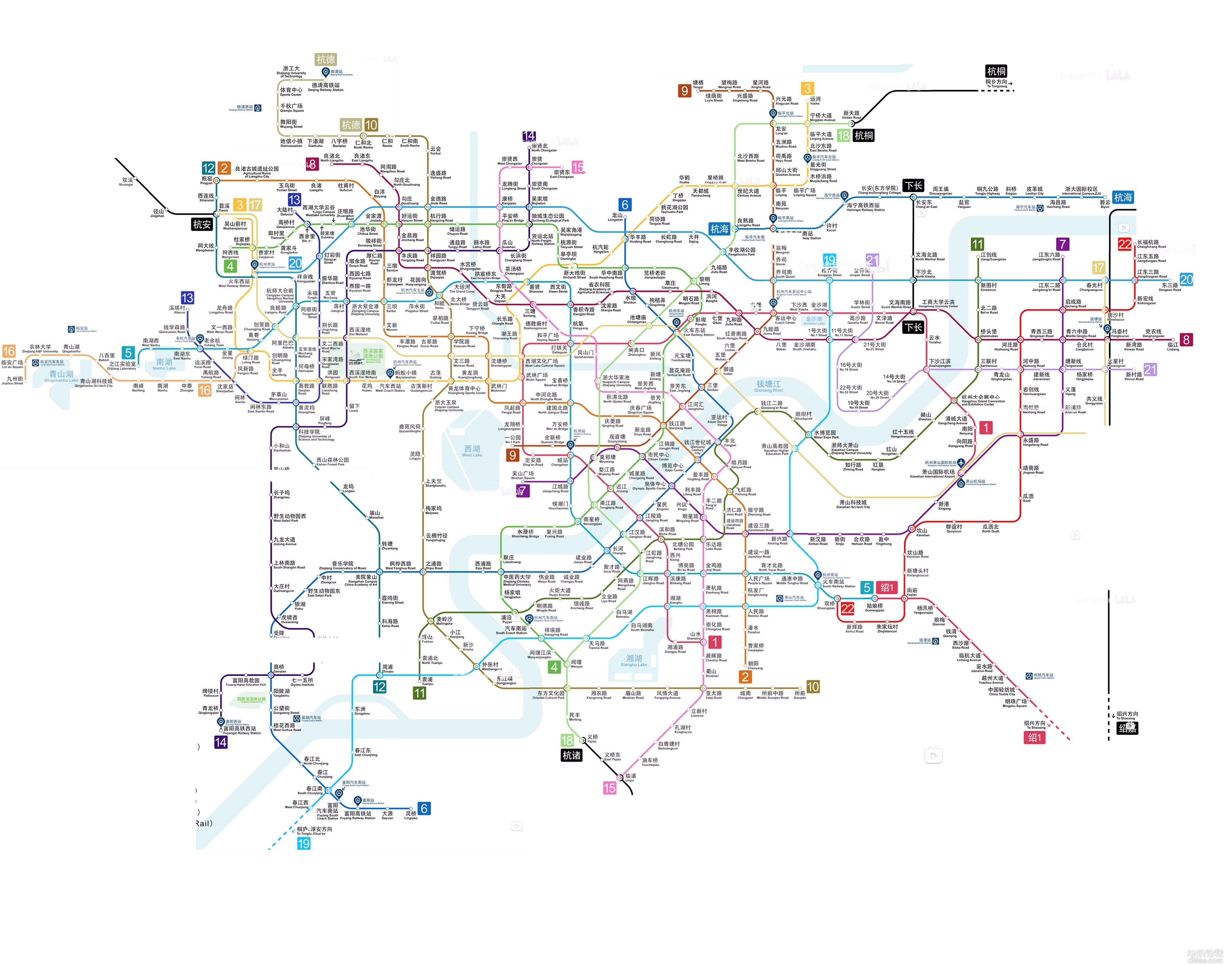 BILIBILI大神绘制的地铁2035图高清拼接版