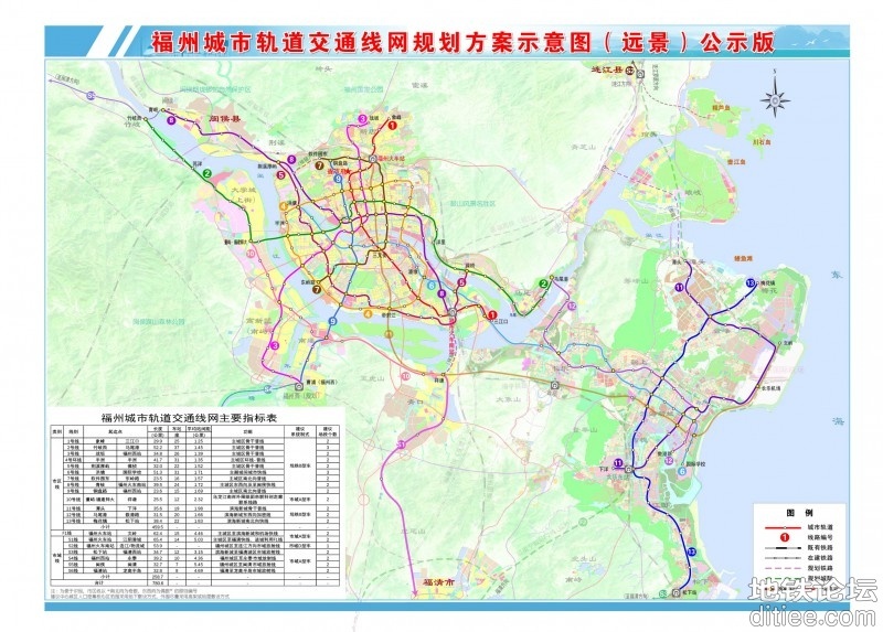 福州城市地铁线网规划（2021年修编）公示
