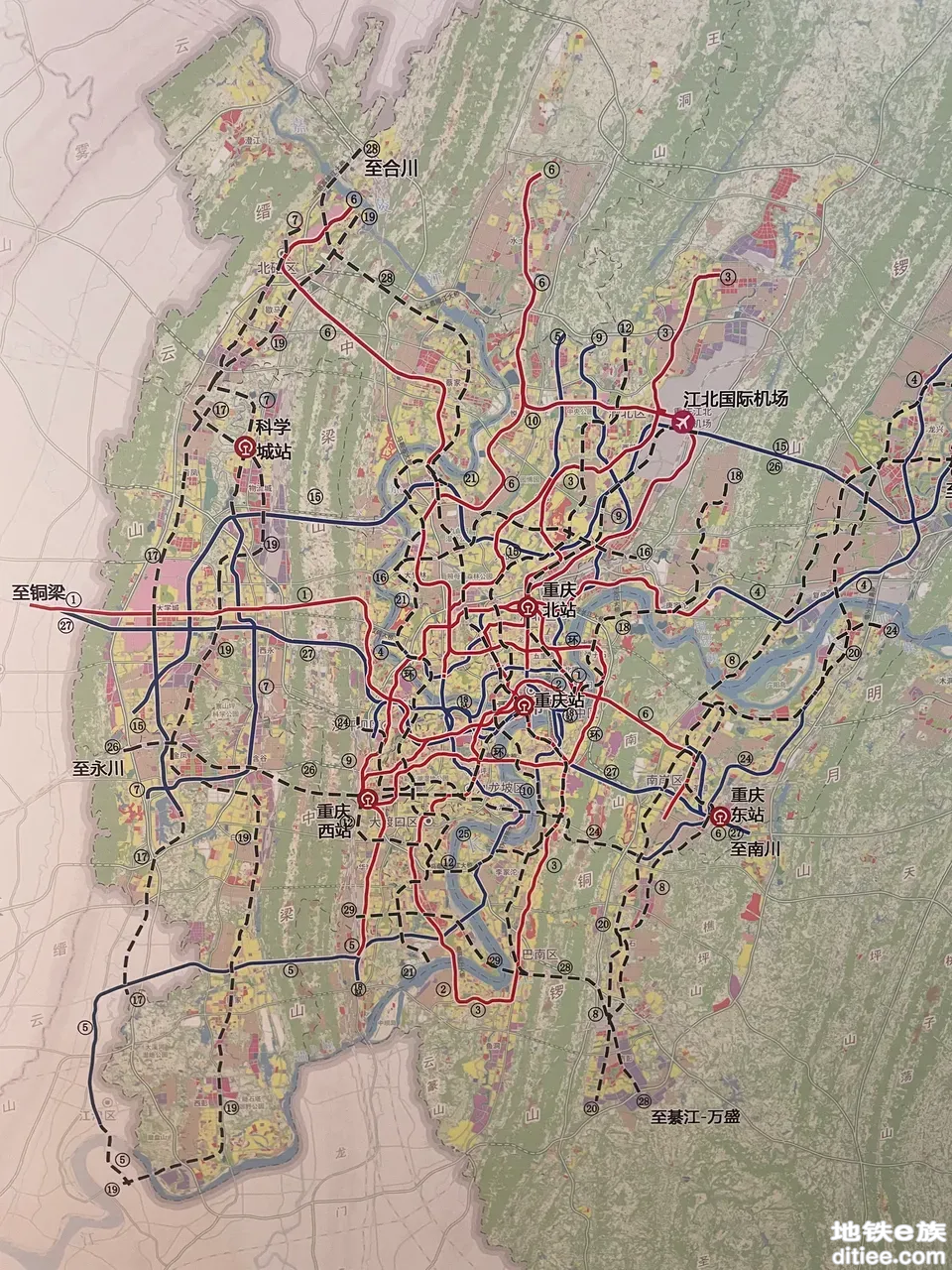 重庆轨道交通规划图（2035）
