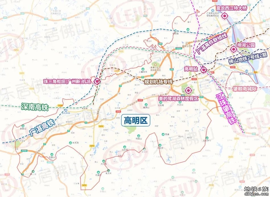 新机场建设再提速！高明三和路西延至机场选址披露！投...