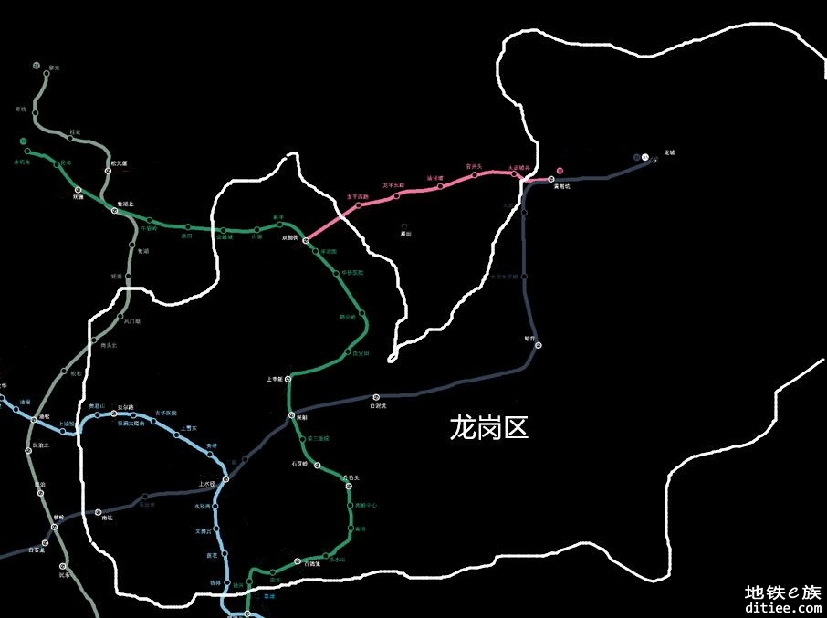 深圳地铁五期规划=龙岗地铁五期规划