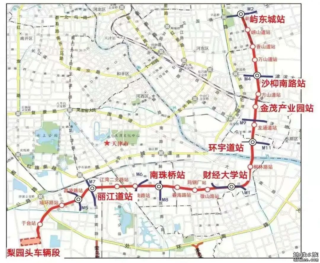 天津地铁10号线开启试跑图