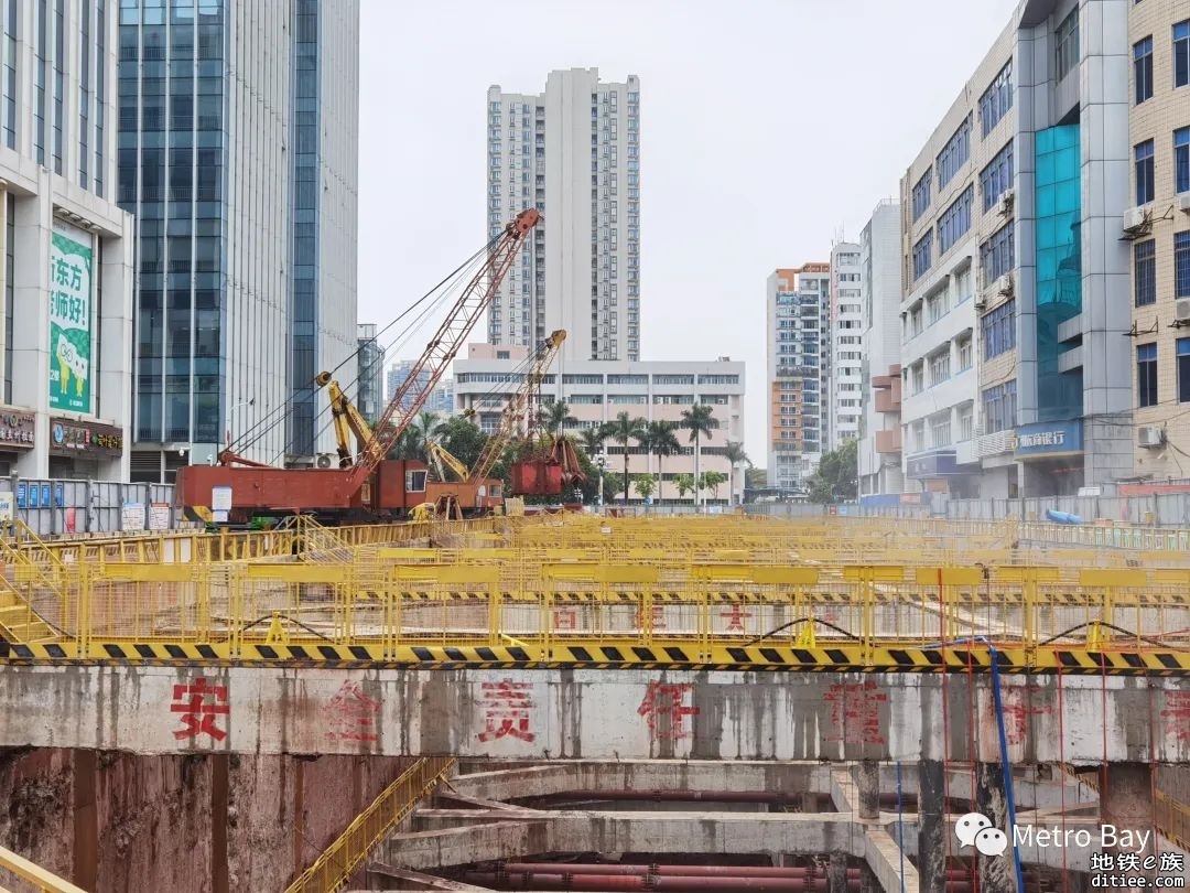 广州7号线二期大深区间双线贯通，大沙东站主体结构封顶