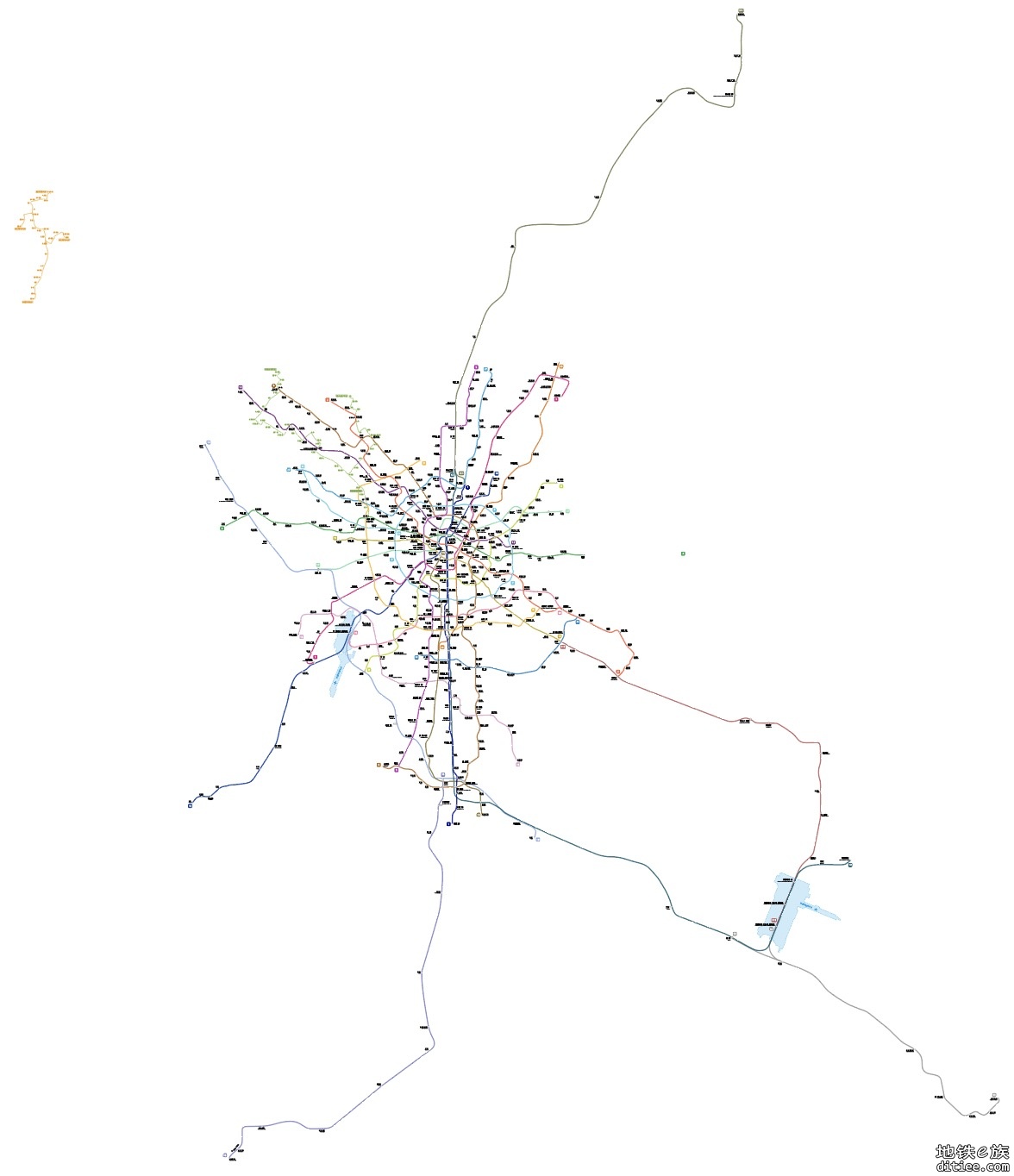 【轨道图RailMap】将我的2050图和网传五期规划做了对比