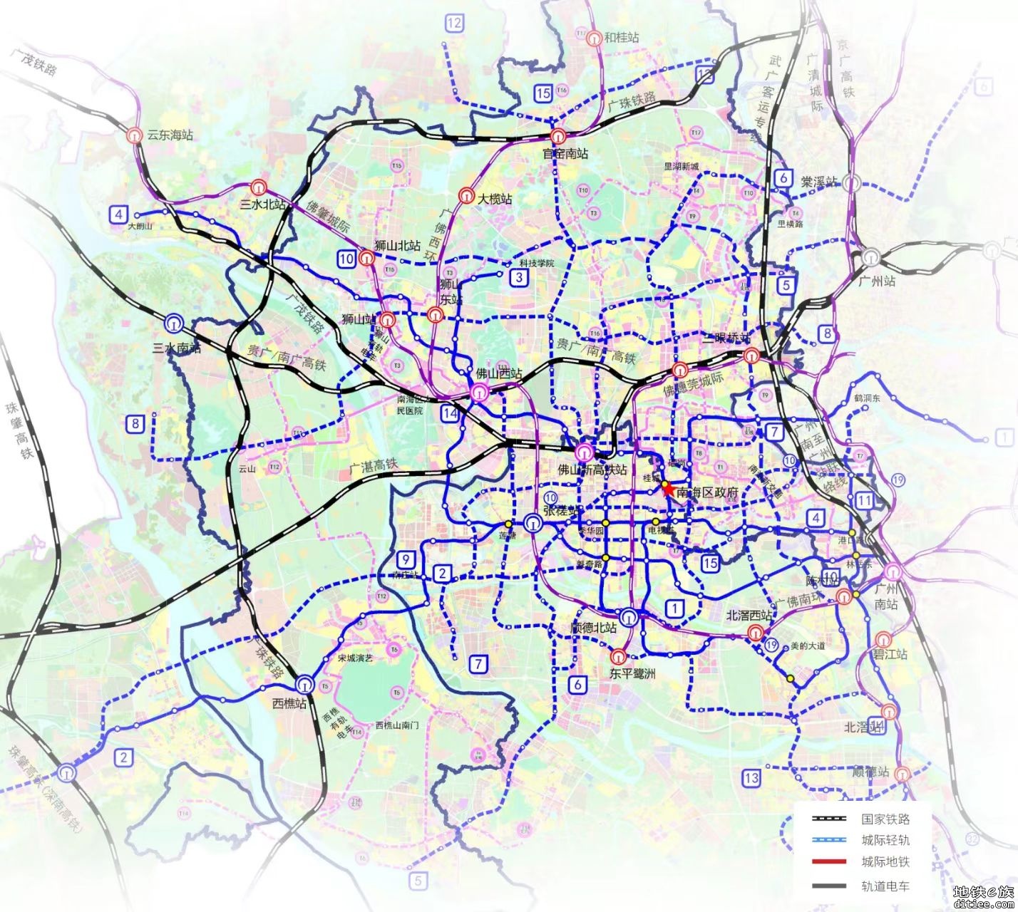 8国铁+7城际+16地铁+17有轨电车！佛山南海最新交通规划披露