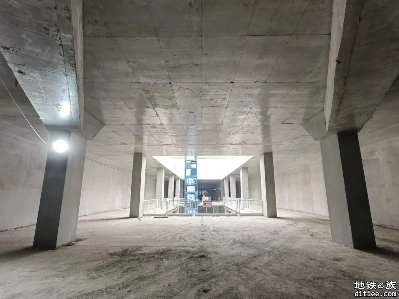 合肥地铁8号线一期480米长车站主体结构封顶