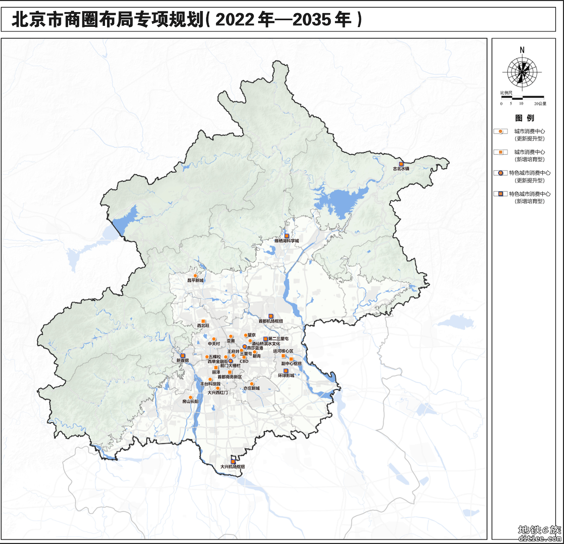北京市商业消费空间布局专项规划