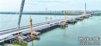 津静市域（郊）铁路首开段 跨独流减河大桥墩柱浇筑完成