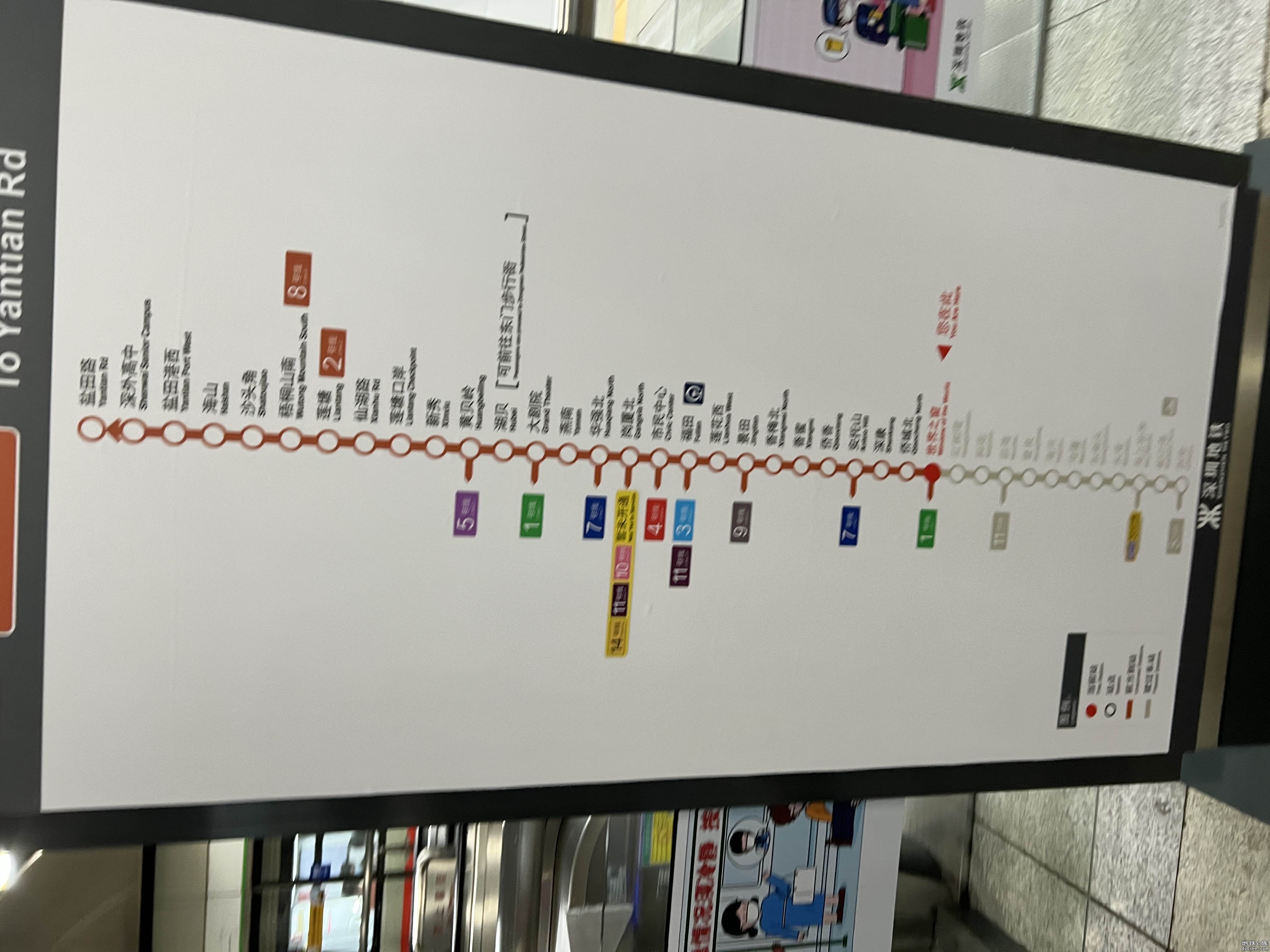 深圳地铁大剧院站线路图更新！