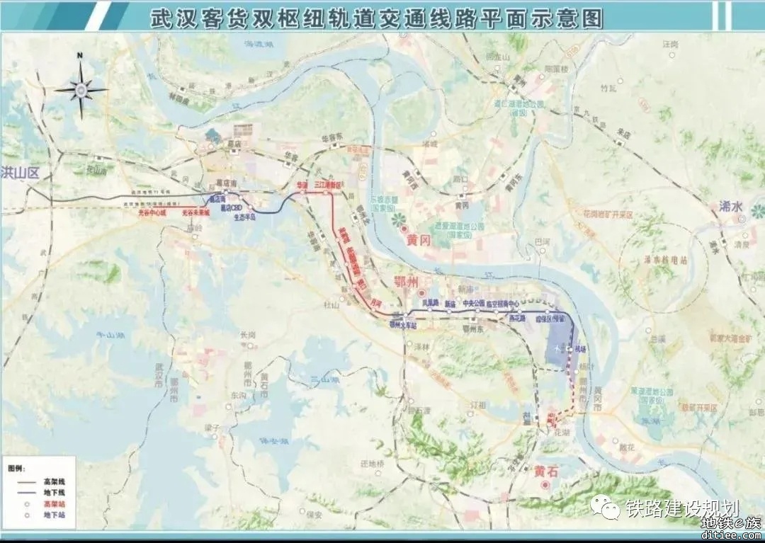 个人保存的一些武汉东部市域铁路规划图（非正式）