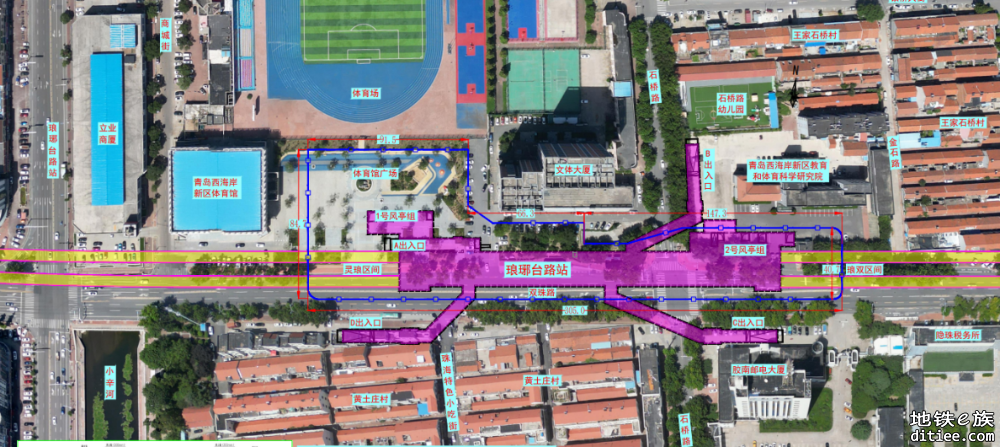 青岛地铁6号线二期土建工程04工区琅琊台路站管迁率先开工