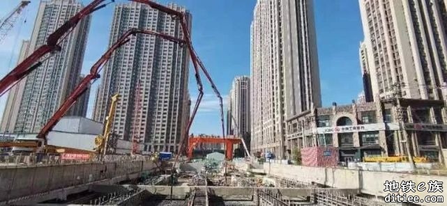 哈尔滨地铁3号线西北环北马路站车站主体结构建设顺利完成