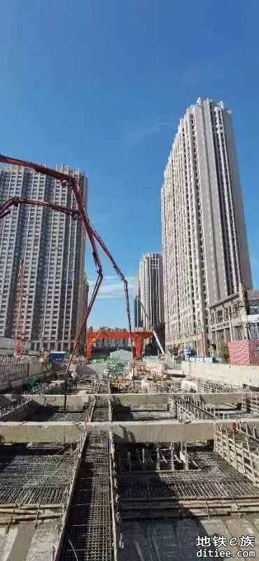 哈尔滨地铁3号线西北环北马路站车站主体结构建设顺利完成