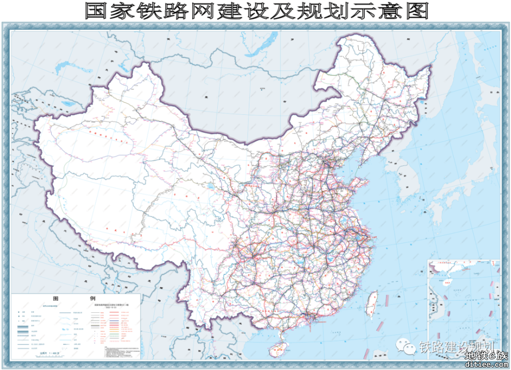 最新国家铁路网建设及规划示意图•2022年10月23日更新