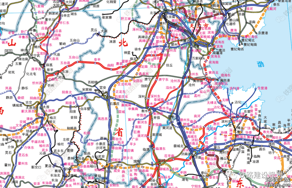 最新国家铁路网建设及规划示意图•2022年10月23日更新