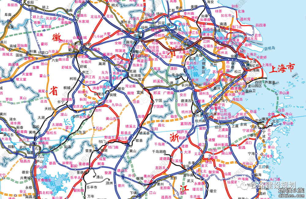 最新国家铁路网建设及规划示意图•2022年10月23日更新