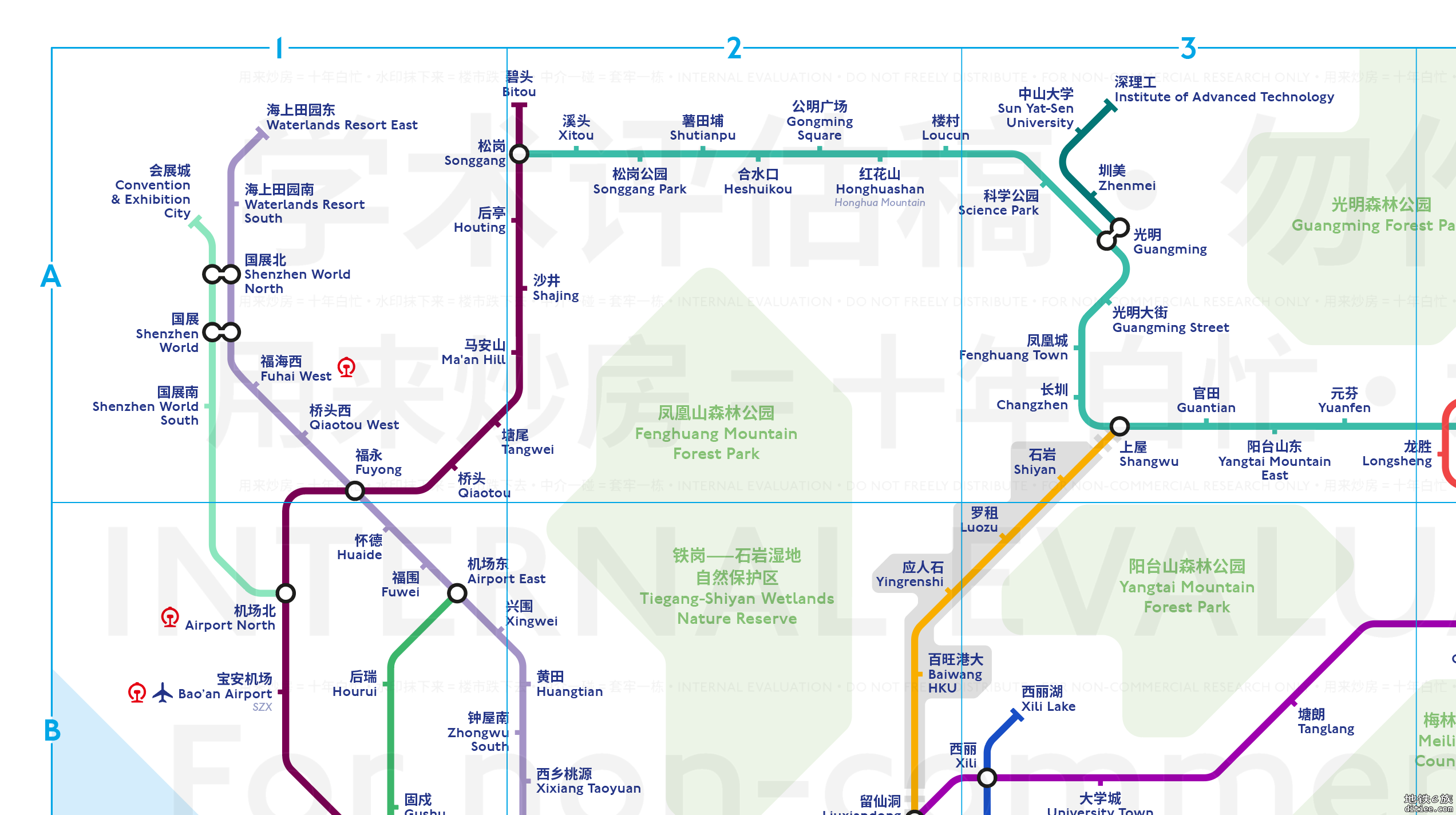 伦敦风格 2022 年底深圳+香港线路图（含四期 12/13/14/16 号线）