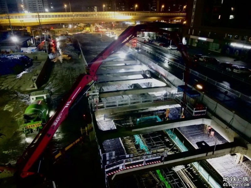南京地铁6号线应天东街站完成主体结构顺利封顶