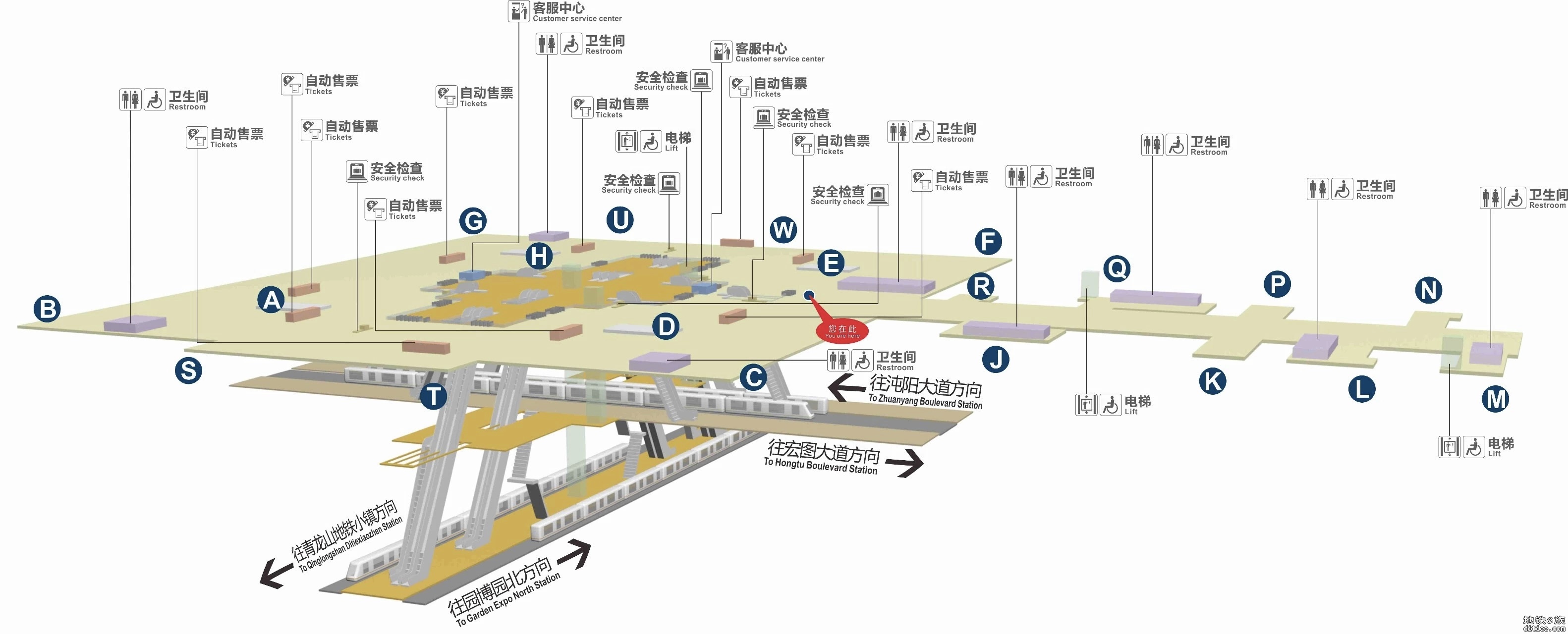 武汉商务区站站内结构图