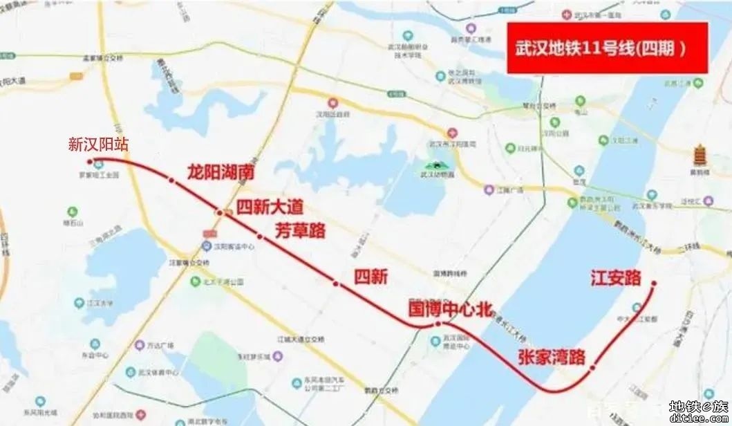 武汉11号线四期规划在江城大道与四新大道交叉口设置四新站