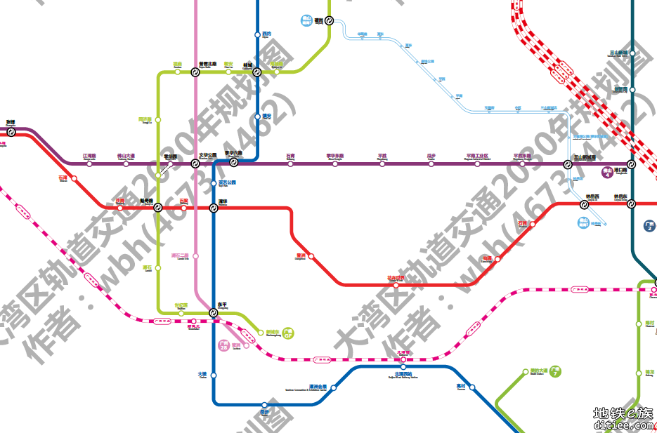 【告别2022】大湾区轨道交通2030+规划图-佛山地铁二期规划