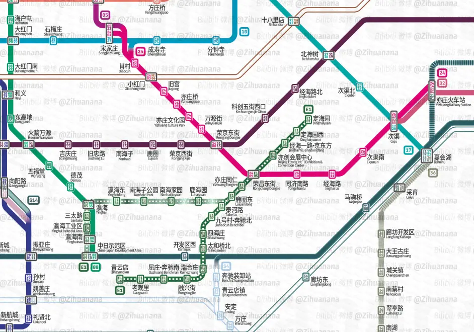北京市2050年轨道交通线网图 （202301版）