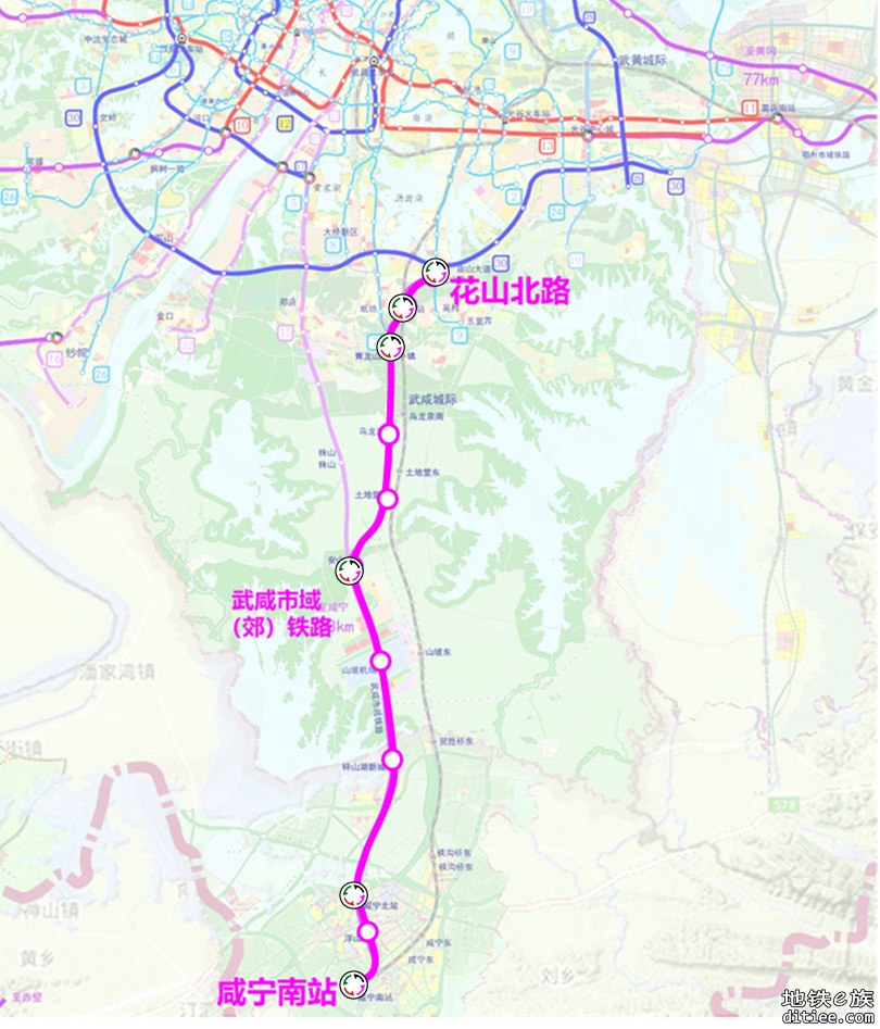 武咸市域铁路（内含线网规划修编相关信息）