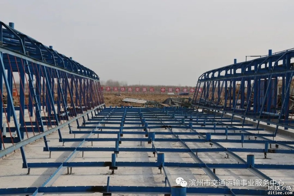 济滨高铁项目全线首榀箱梁在滨州浇筑完成