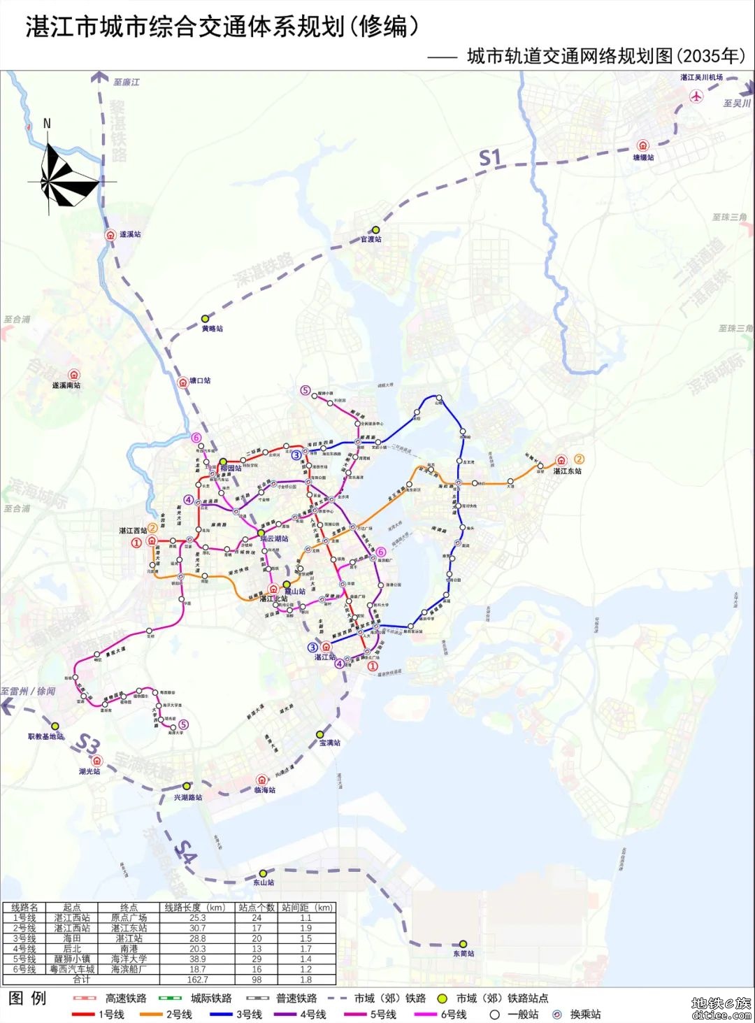 湛江将建6条城市轨道，详细线路出炉……