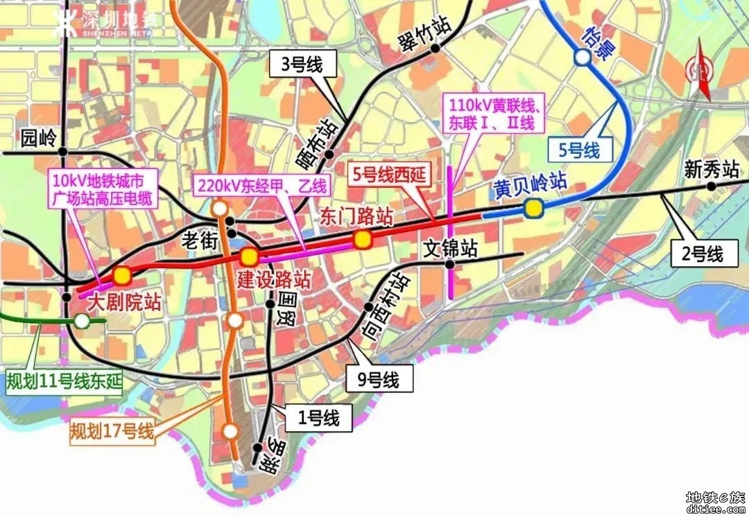 深圳5号线西延、11号线二期及黄木岗枢纽进度更新