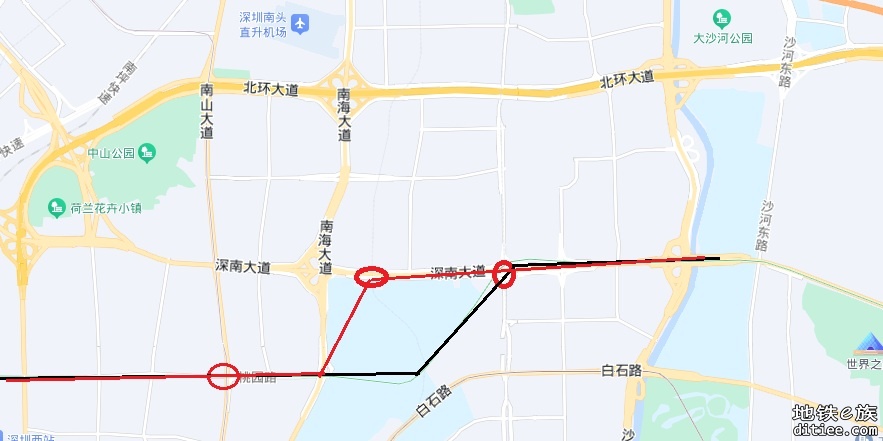 百度地图标出深圳地铁15号线了