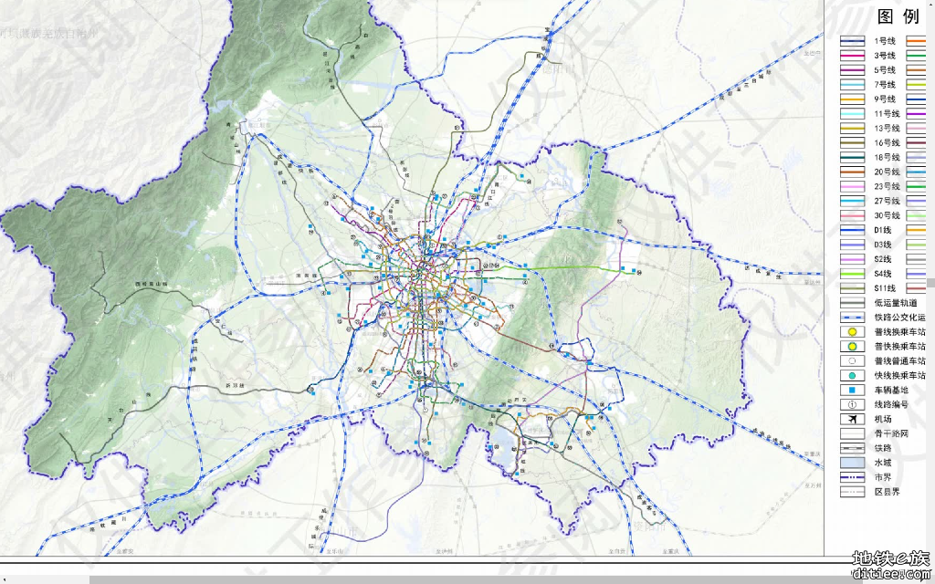 重磅！最新（成都）市（全）域轨道交通规划图（包括所有站点）出台