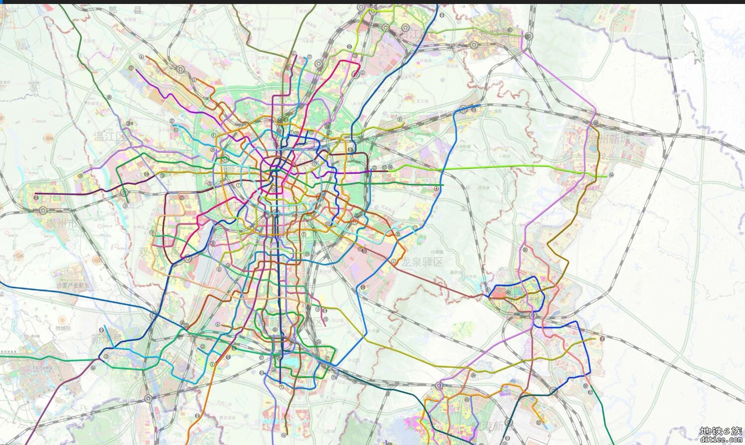 重磅！最新（成都）市（全）域轨道交通规划图（包括所有站点）出台