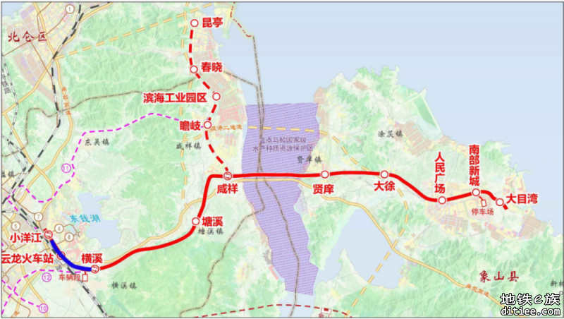 宁波至象山市域（郊）铁路鄞州段的规划设计方案批前公示