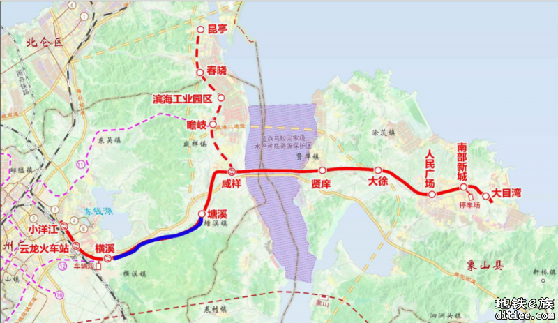 宁波至象山市域（郊）铁路鄞州段的规划设计方案批前公示