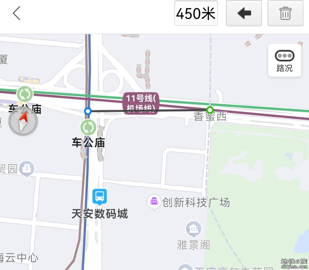 建议22号线在北环大道梅景站换9号，覆盖总部基地和科技园南区