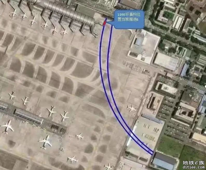 成都地铁30号线双流机场T2航站楼东至寺圣区间右线完成下穿双流机场停机坪施工！