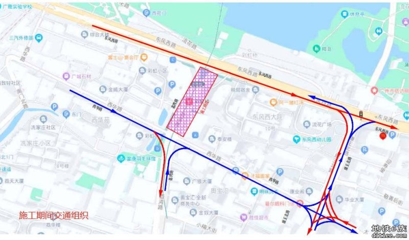 8号线彩虹桥站路面恢复完成，荔湾北路14日0时起恢复通车