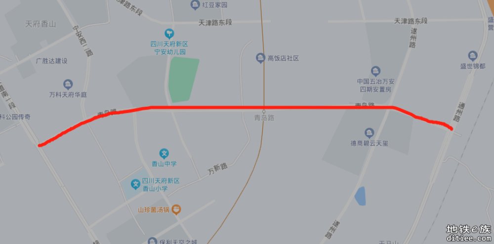 青岛路东段 （梓州大道-通州路）正式开通，地铁站要开了吧