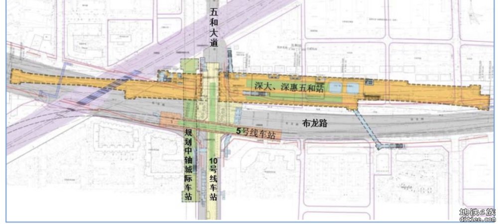 深大深惠城际五和C出口已经封顶了