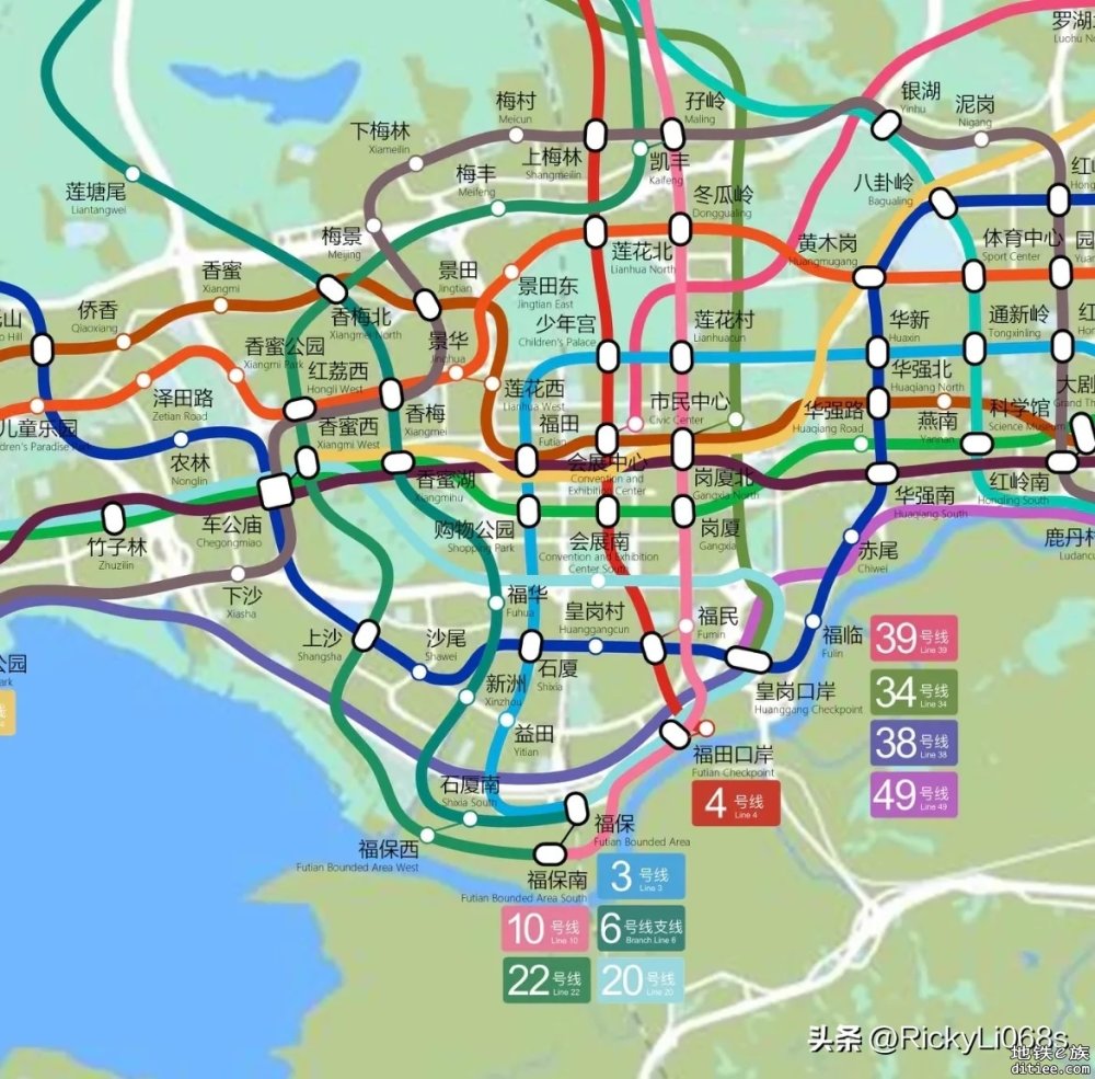 转发：网友自制的 地铁 规划图 （YY）